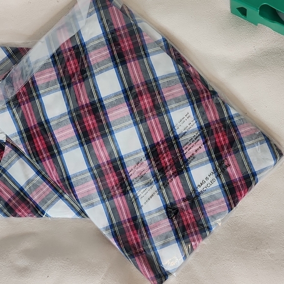 J. Crew Poplin Ruffleneck Top #BM029 Plaid Preppy Blouse NEW Summer Classic Chic - Picture 9 of 10